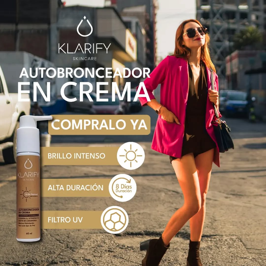 Con El Duo Autobronceador Klarify, ¡Broncéate en Minutos !